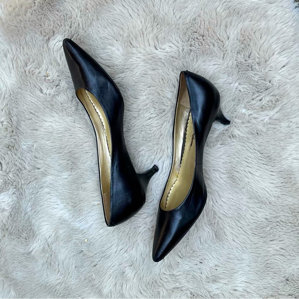 Jessica Simpson leather kitten heels